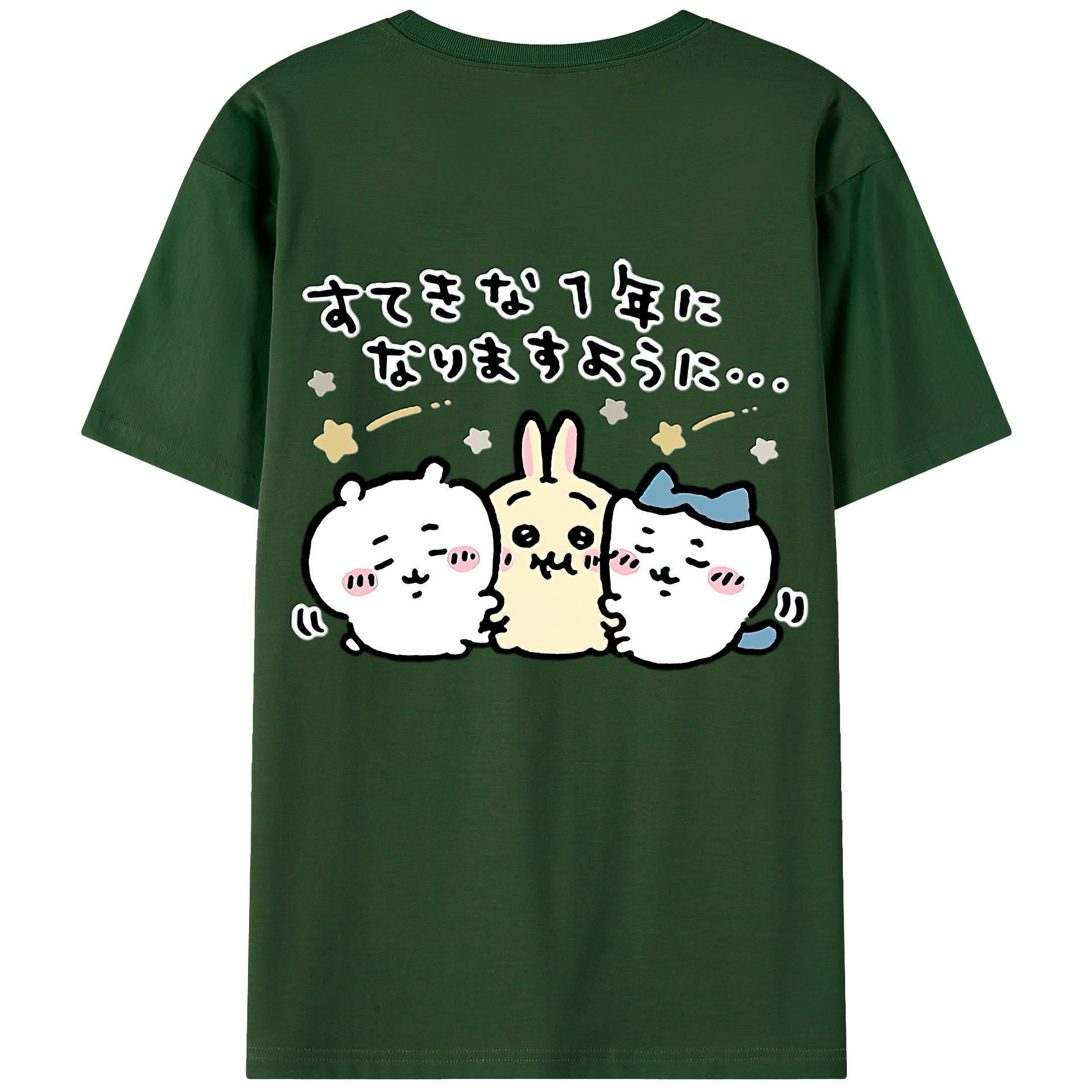 （画像用） ちいかわ ちいかわ Chii-kawa chiikawa 綿100％半袖Tシャツ（背面プリント）